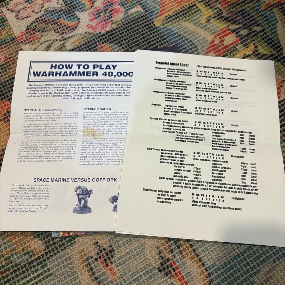 Vintage * Warhammer 40,000 Codex Tyranids Supplement Book by Games Workshop RARE - Picture 7 of 10